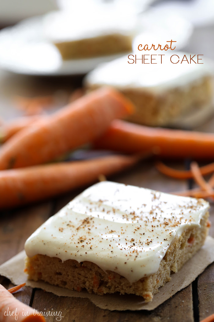 Carrot Sheet Cake - Chef in Training