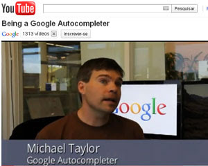 Vaga de autocompletador no Google (Foto: Reprodução/YouTube)