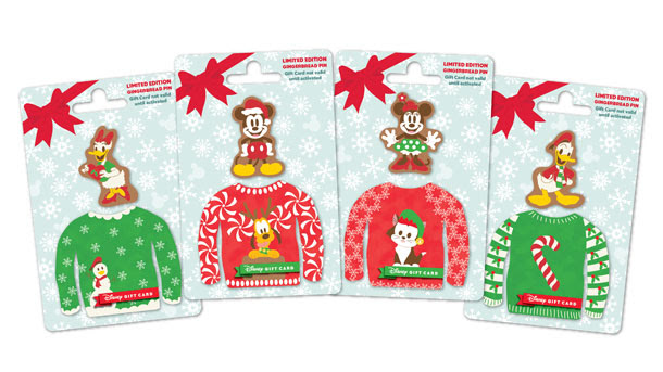 Disney Gift Card Holiday Pin Series