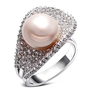 gdstar rings for women super s color pearl white gold plated cz love ...