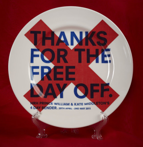 william and kate wedding plate. Thanks for the day off William