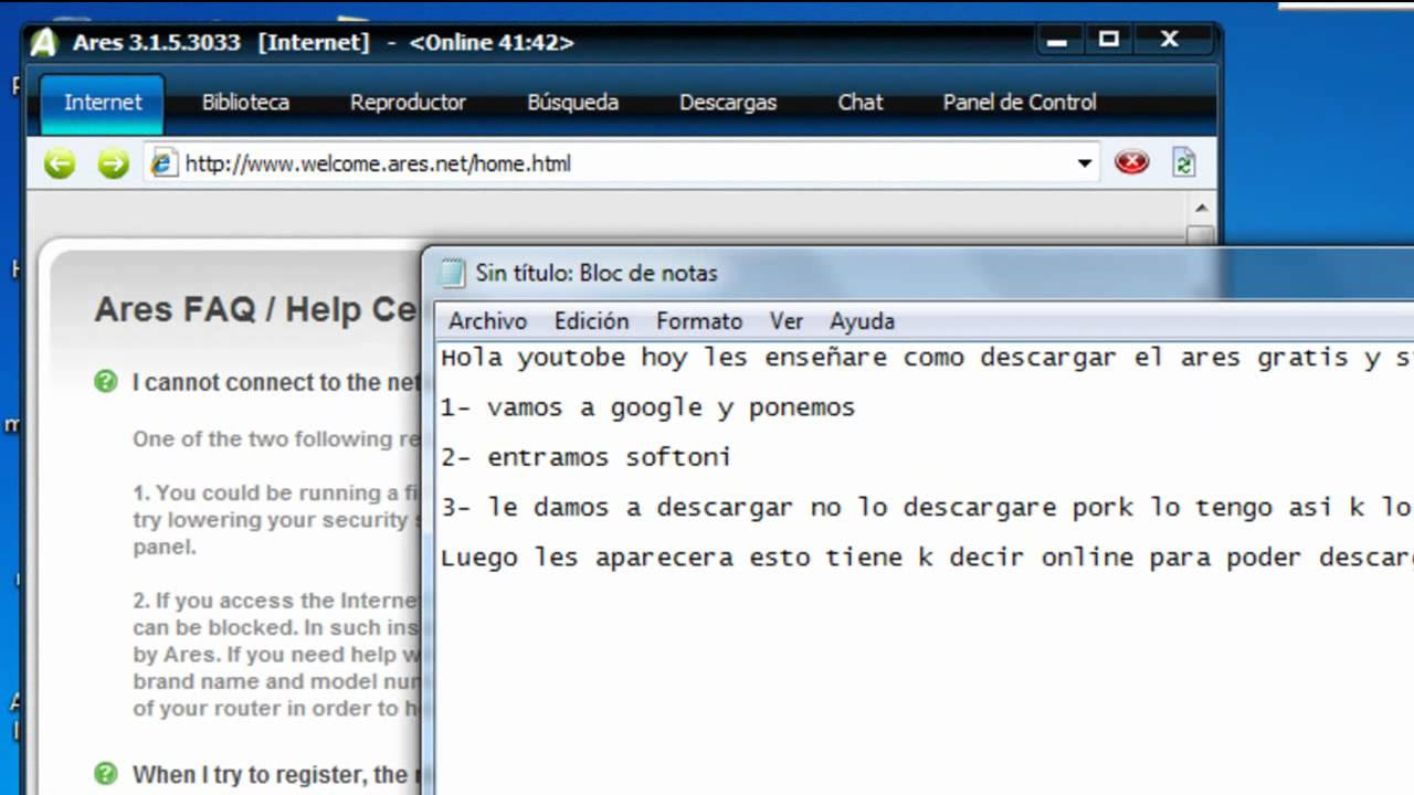 Como descargar ares gratis y sin virus - YouTube