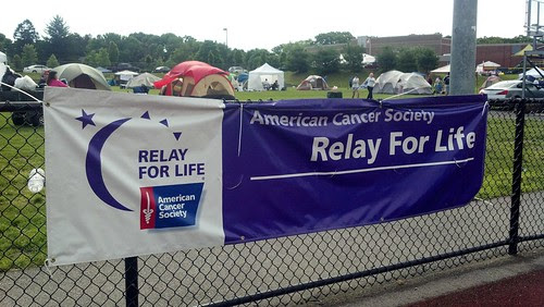 Franklin - Relay for Life: banner and tents