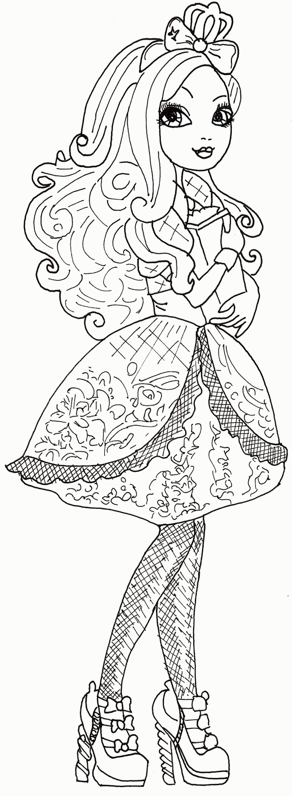 apple ever after high coloring pages clip art library