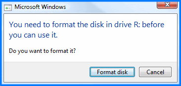 You need to format the disk before you can use it