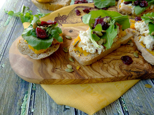 rustic pumpkin toasts