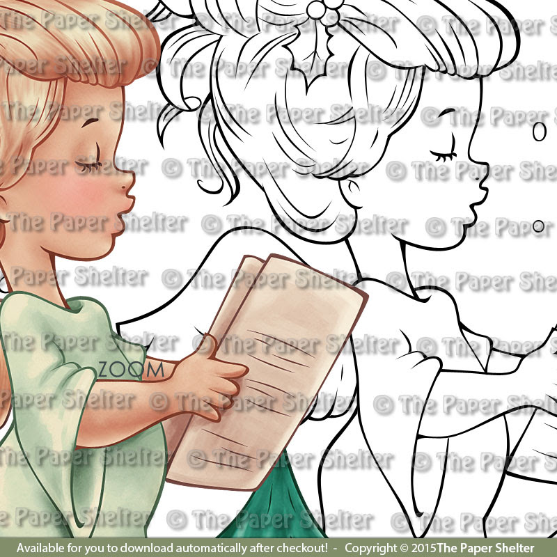 Heavenly Christmas Carol - Digital Stamp
