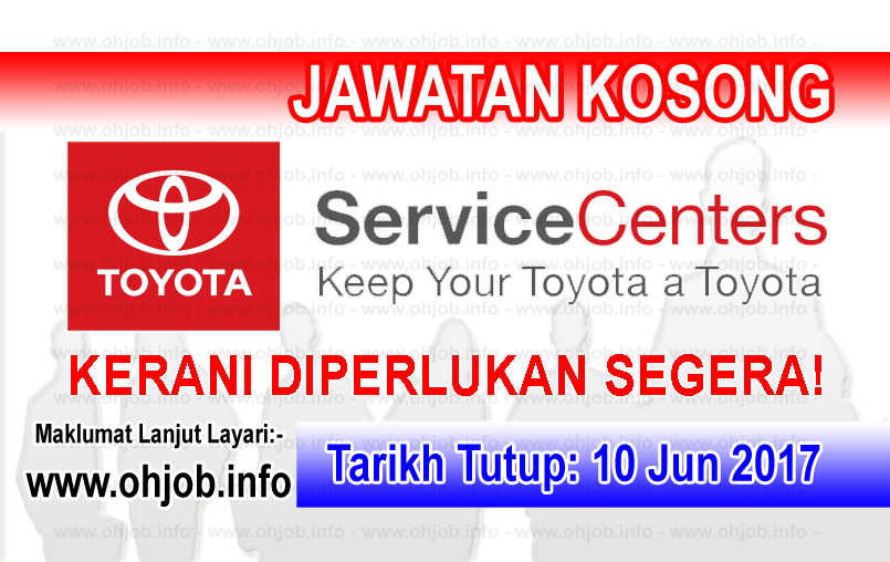 Jawatan Kerja Kosong Toyota Service Center logo www.ohjob.indo jun 2017