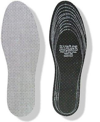SHOE INSOLE ODOUR CONTROL. INSOLES. HEAT ACTIVATED. NEW CHARCOAL COMFORT 2 PAIRS