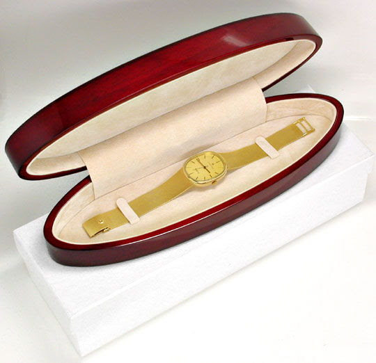 Originalfoto JUNGHANS HERREN-ARMBANDUHR MASSIV-GELBGOLD 4.000€ NEUZ.