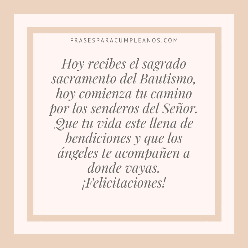Mensajes de felicitaciones por bautismo - FrasesCumpleaños