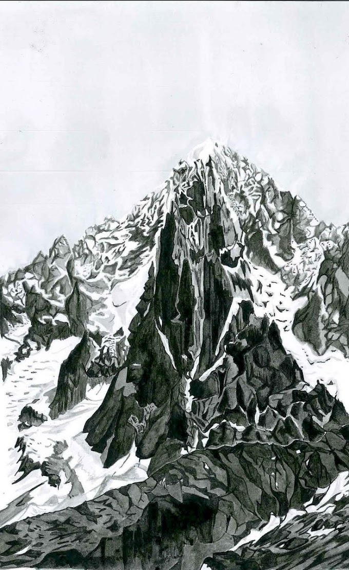 Mountain Pen Drawing : MOUNTAIN MAN Pen and Ink Drawing Art Print Signed by Artist DJ / How to draw with a fountain pen | improve drawing.