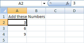 The text in the Formula Bar has been changed