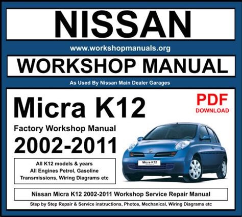 eBook Nissan Micra Service Maintenance Manual (PDF / ePub)