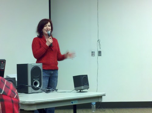 Lois Pryce talking about her trip across the usa on a ural in 2009 with austin vince