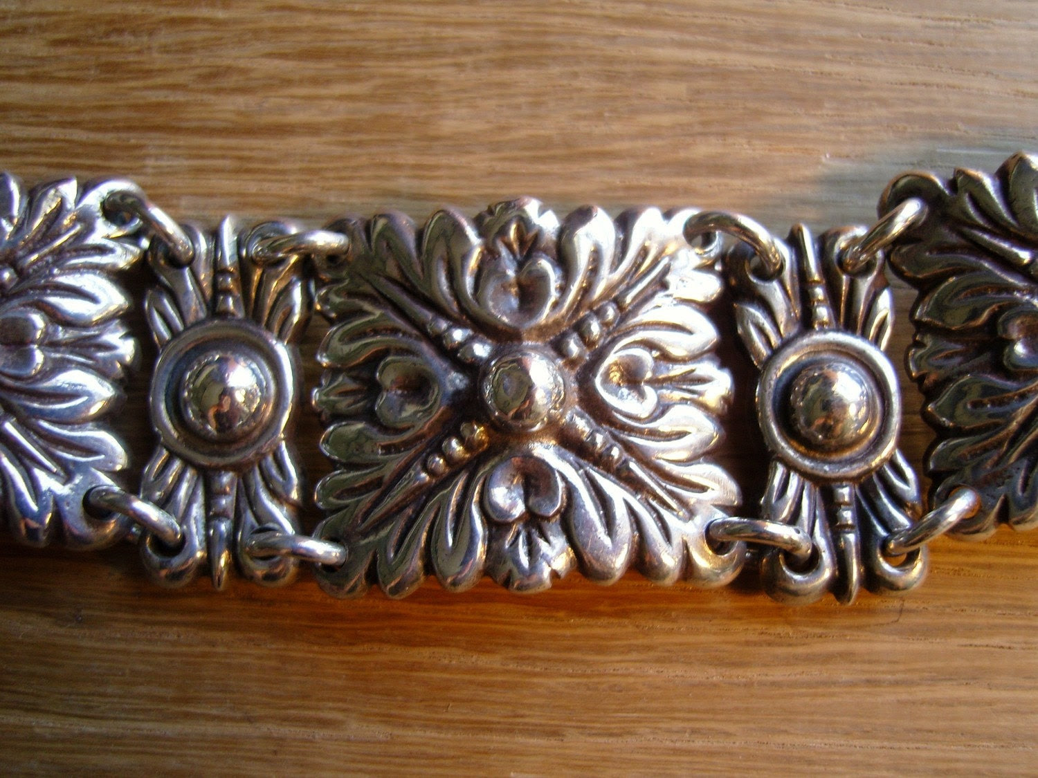 Prieto Sterling Silver 1940s Bracelet from Mexico... heavy and solid