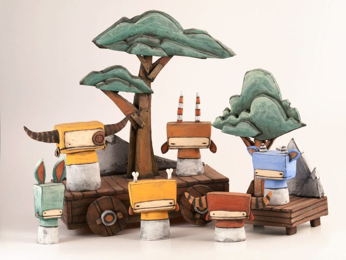 Simon Boses's "TerraNauts" series of completely unique clay art toys on Kickstarter!