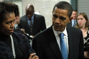 Michelle y Barack Obama. 2007