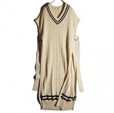Hyke ハイク ss コットン ポリエステル ノースリーブ チルデンニット ナチュラル マキシ丈 ワンピース Rb Net Lady S Shop Blog
