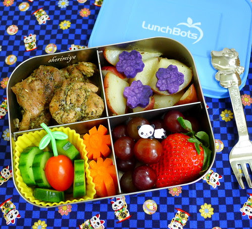 Herb Chicken and Potatoes LunchBots Quad Bento by sherimiya ♥