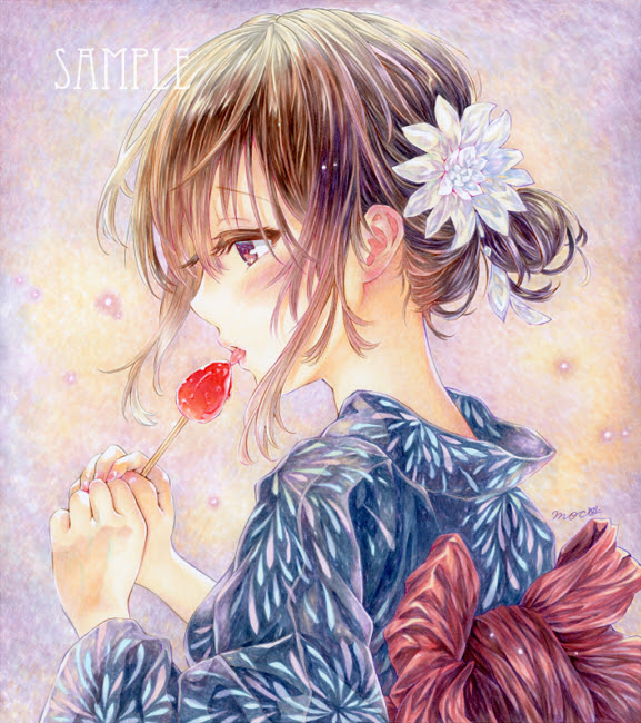 手描きイラスト いちご飴 Mocoの森 イラストブログ