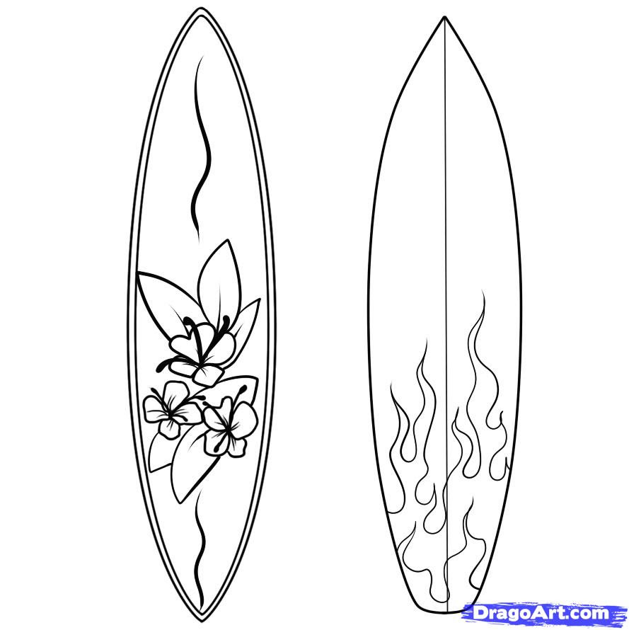 Download Surfboard coloring pages to download and print for free