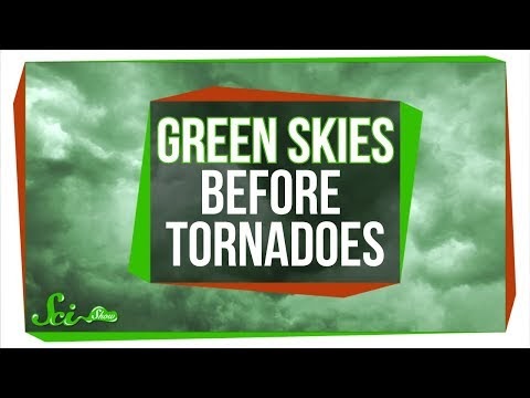 Does a green sky predict a tornado is coming?