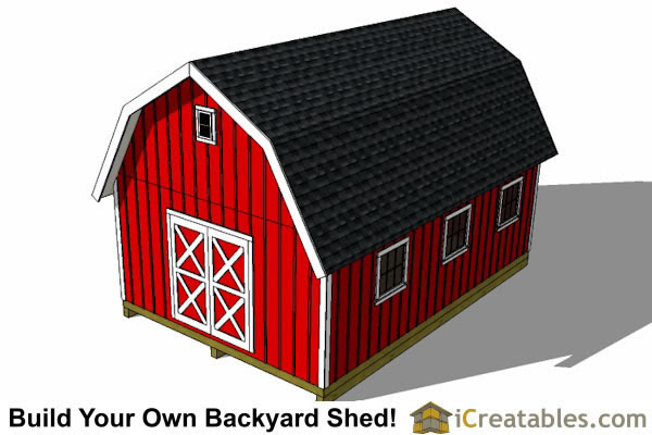 12x24 Gambrel Shed Plans 10x10 barn shed plans