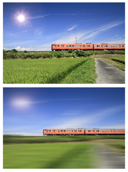 Photoshopのブレ効果（ぼかし）を使って流し撮り風の写真をつくるやり方