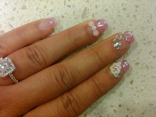 acrylic nail extensions with gel, 3D nail art | Yelp