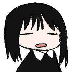 黒い服の女の子スタンプ Lineスタンプ Shii2ii