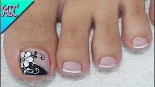 20 Decoracion de uñas para los pies con flores