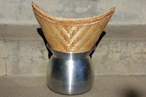 Bamboo sticky rice steamer by Eve Fox, Garden of Eating blog