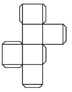Printable 3D cube template. Color it, cut it out, fold it