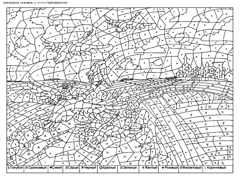 Raskraski Po Cifram Dlya Detej