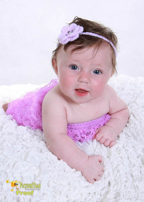 Lavender Flower Newborn Headband