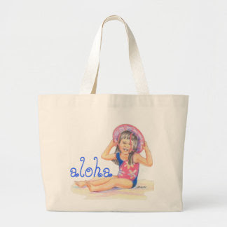 Little Hawaiian Beach Girl, aloha Tote Bag