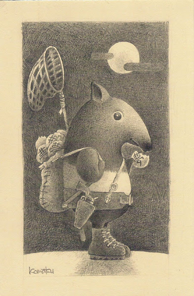 わるい夢を食べるバクの絵 鉛筆画やいろいろのこと
