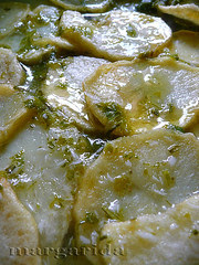 El ajo cabañil sobre las patatas