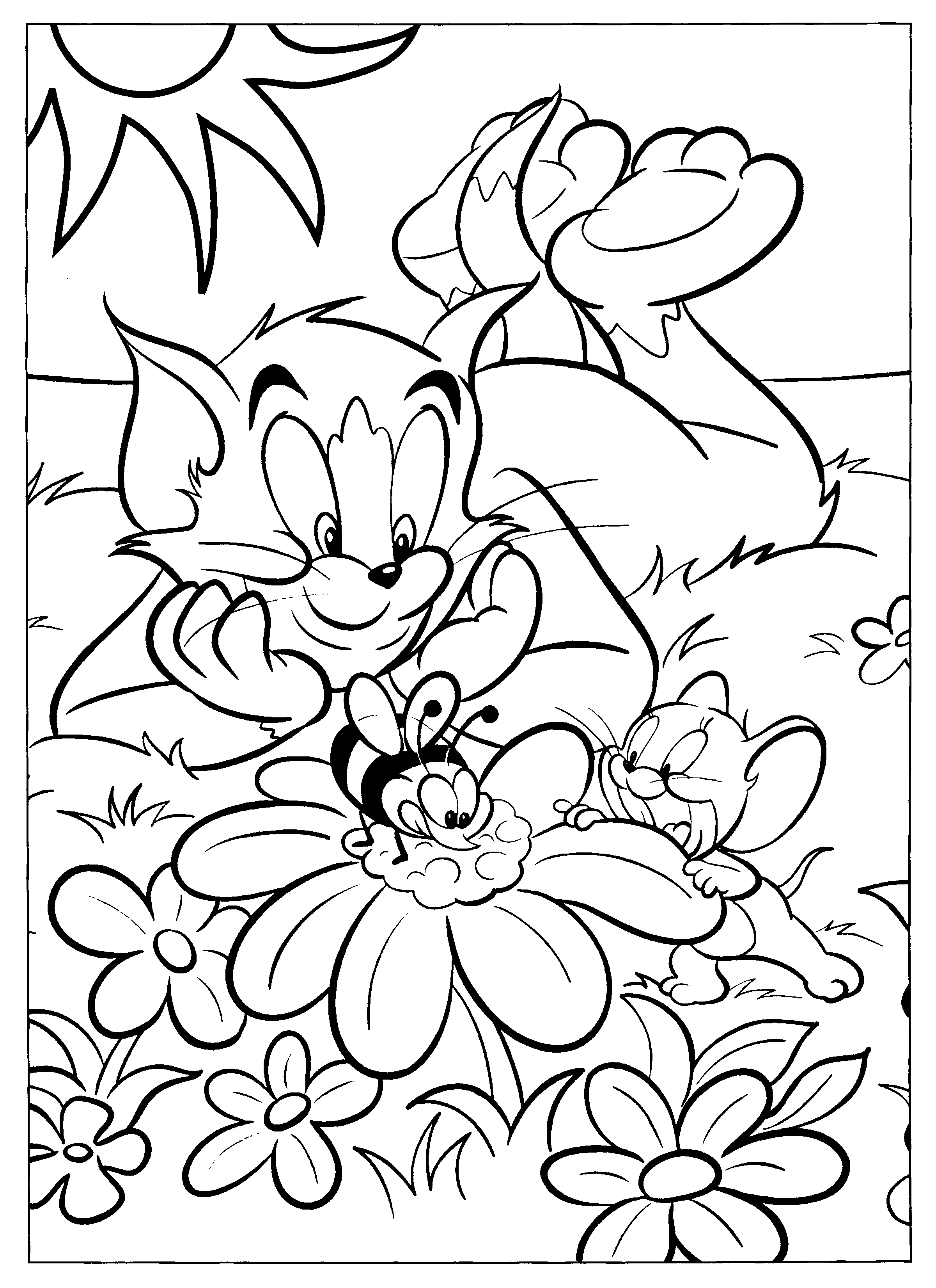 Image Coloriage tom et jerry gratuit