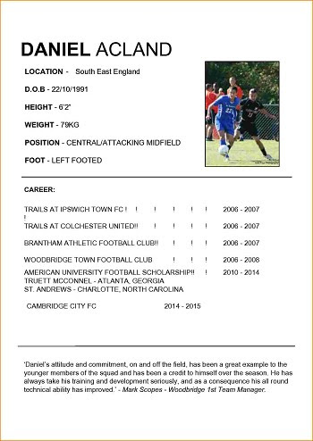 modele de cv footballeur gratuit