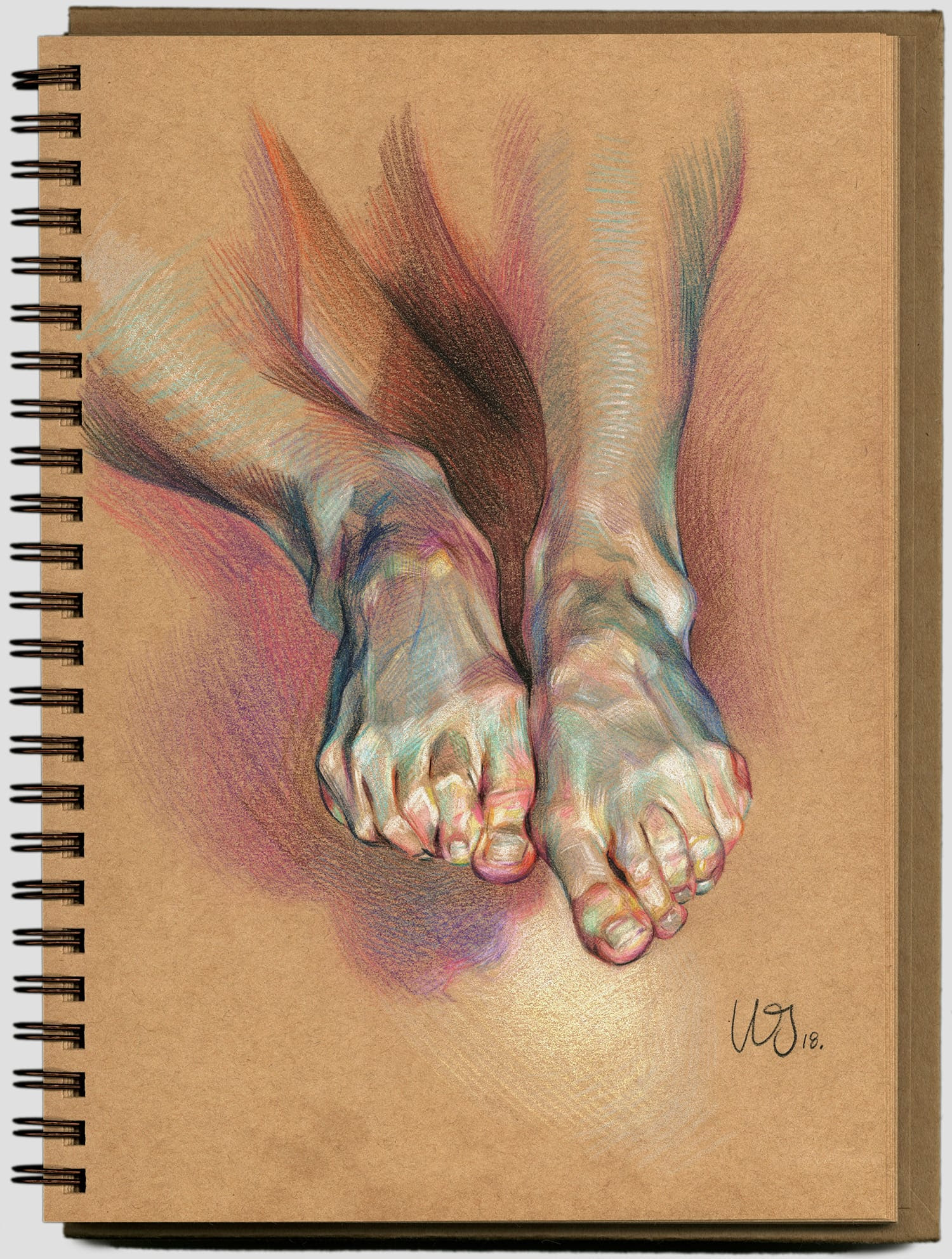 Dramatic Anatomical Drawings Comprised of Complex Hatched ...