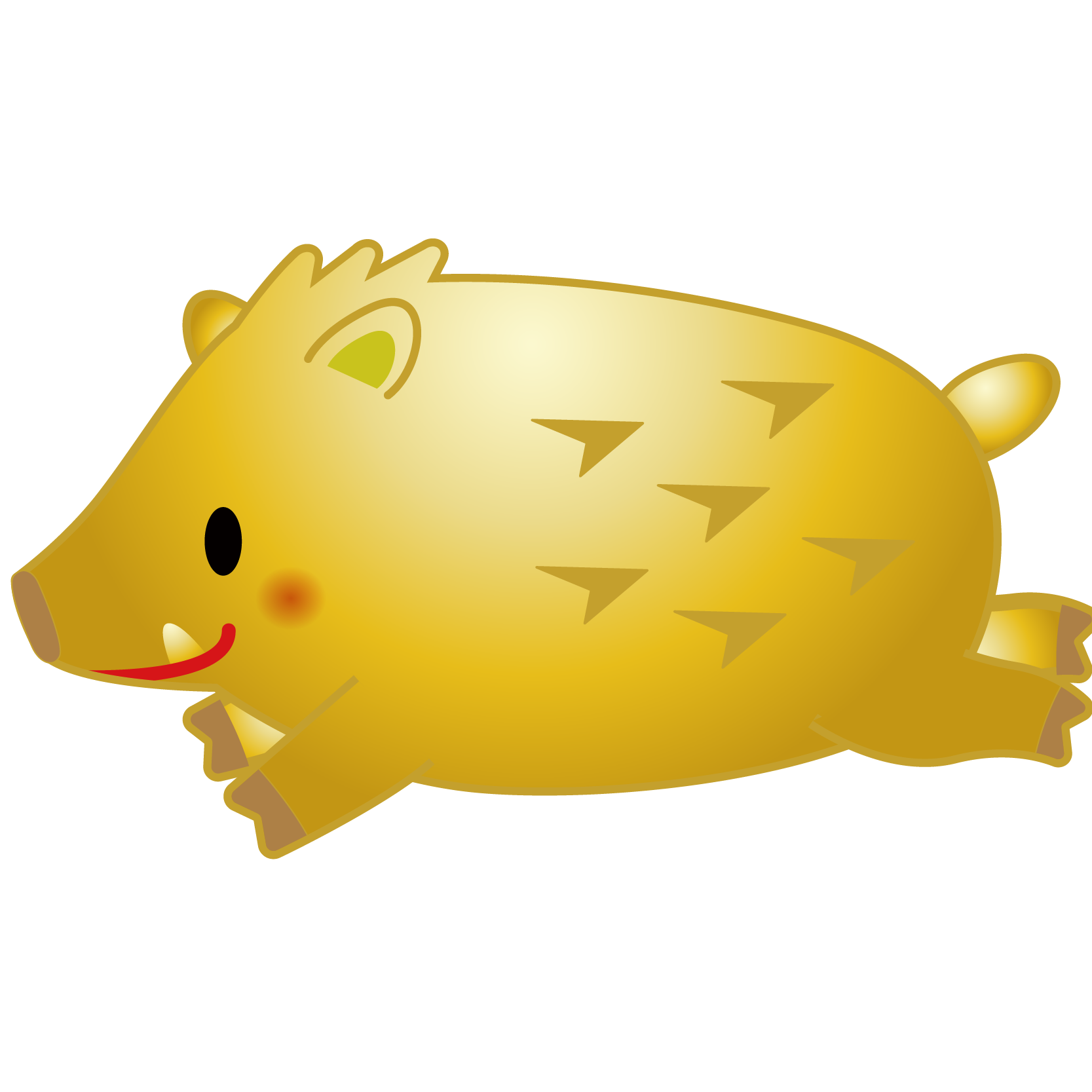 商用フリー 無料イラスト 干支 金いのしし イノシシ 猪 亥年32 商用ok フリー素材集 ナイスなイラスト