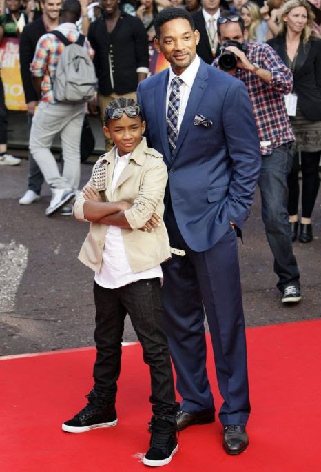 hines ward son jaden. Will Smith and son Jaden walk