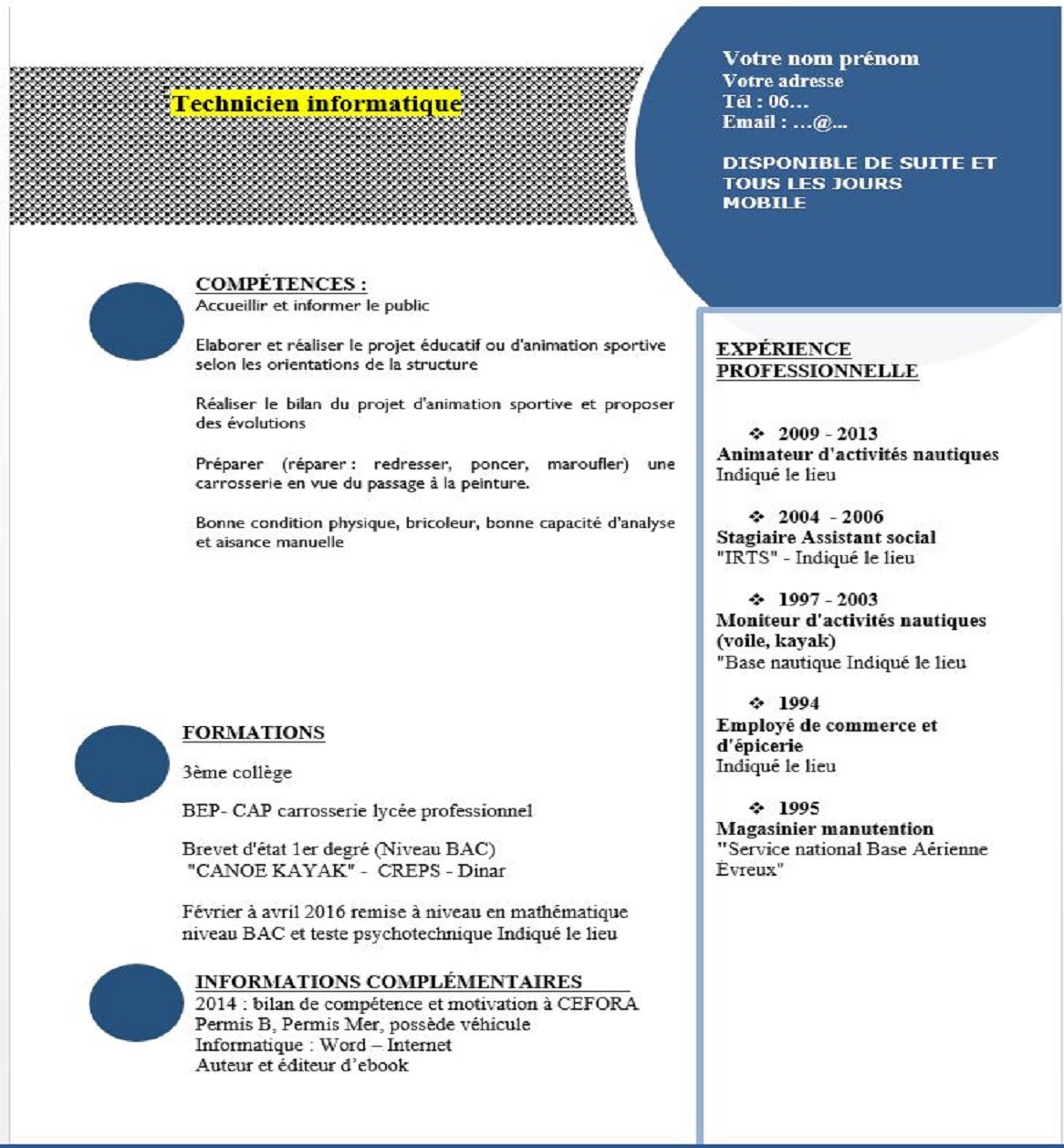 exemple cv ouvrier polyvalent batiment   16