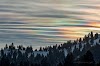 Iridescent clouds have rainbow colors