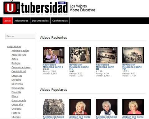 utubersidad Videos educativos en UTubersidad