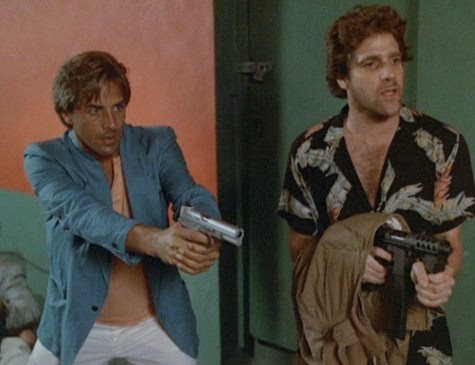 Don Johnson and Glenn Frey in Miami Vice