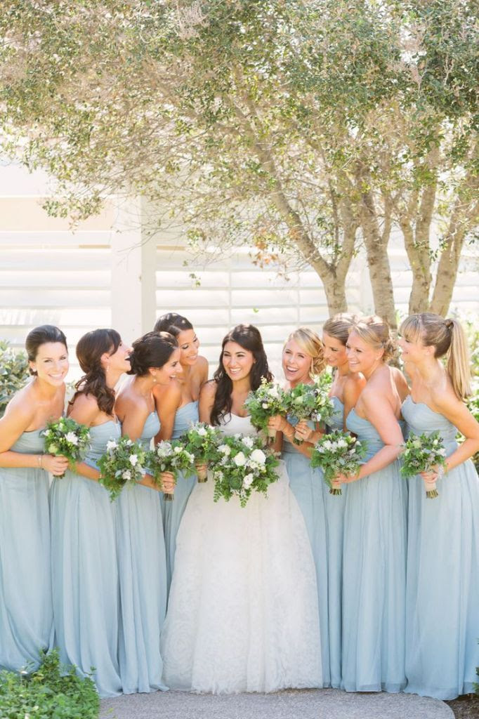 Wedding Flowers With Light Blue Dresses - Wedding Dresses In Jax