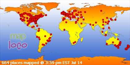 Profile Visitor Map - Click to view visits